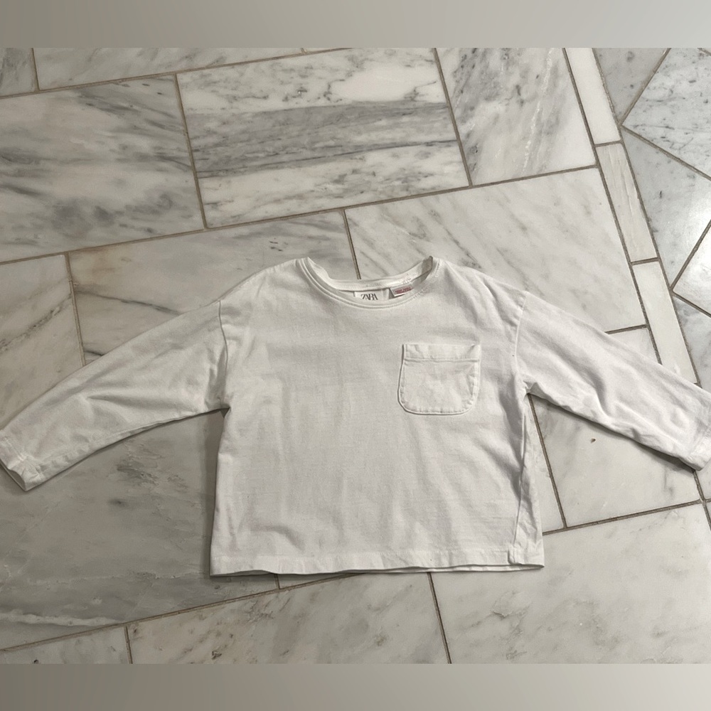 Zara Long Sleeve Shirts toddler boys size 2-3Y, black and white.